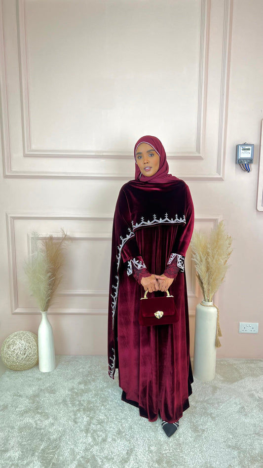 Velvet Elegance Abaya