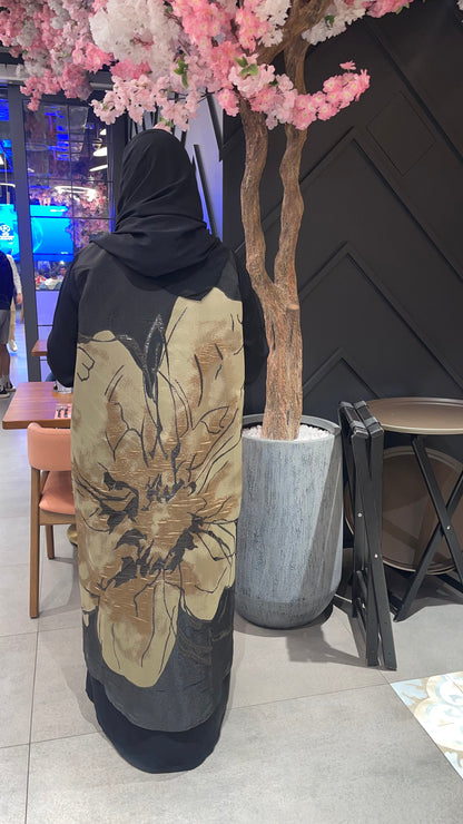 Desert Flower Abaya- Brown
